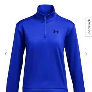 Women's Under Armour 1/4 zip, Royal Blue, Womens Small